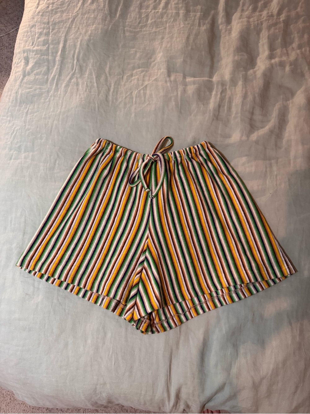 High-Waist Multicolor Striped Women’s Shorts